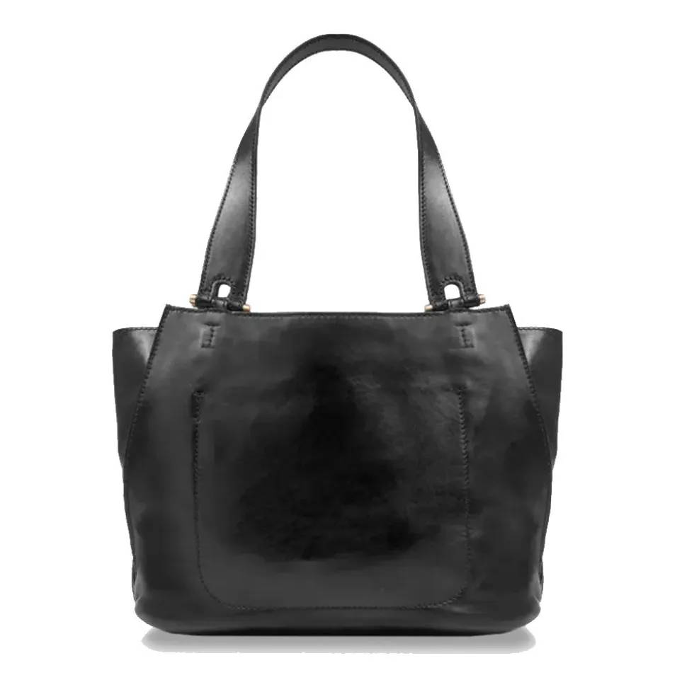 Shopping Bag Donna THE BRIDGE linea Febe in Pelle Nera