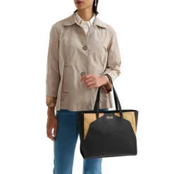 Shopping Bag Large 1A Classe Alviero Martini linea Java City colore Nero LB90