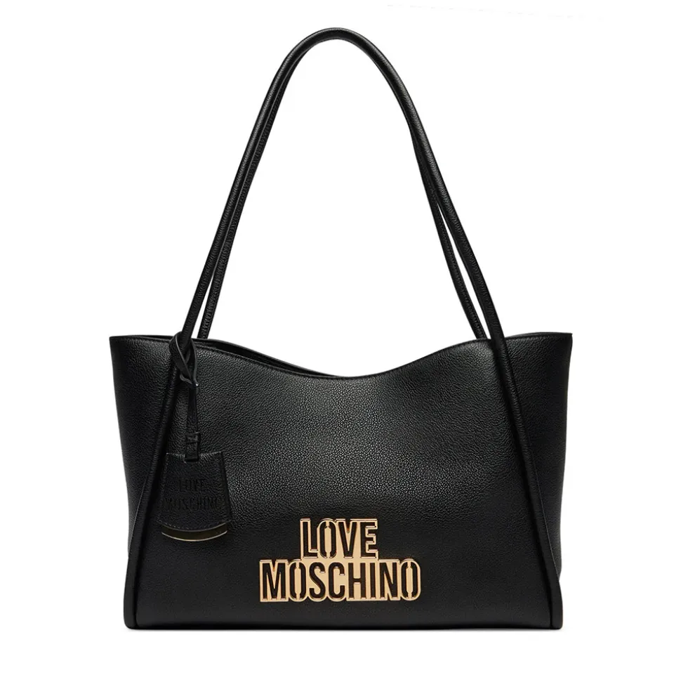 Shopping Bag LOVE MOSCHINO linea Cut Out Logo Nero