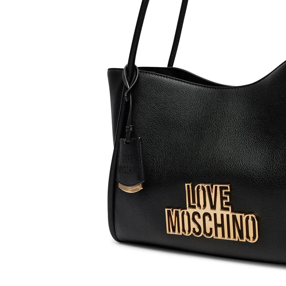 Shopping Bag LOVE MOSCHINO linea Cut Out Logo Nero