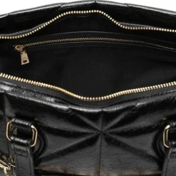 Shopping Bag LOVE MOSCHINO linea Geometric Quilted Trapuntato Nero