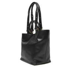 Shopping Bag LOVE MOSCHINO linea Heart Plaque Nera con Logo