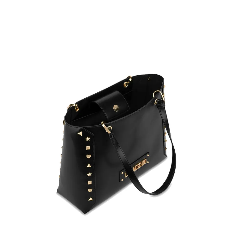 Shopping Bag LOVE MOSCHINO Nera con Borchie