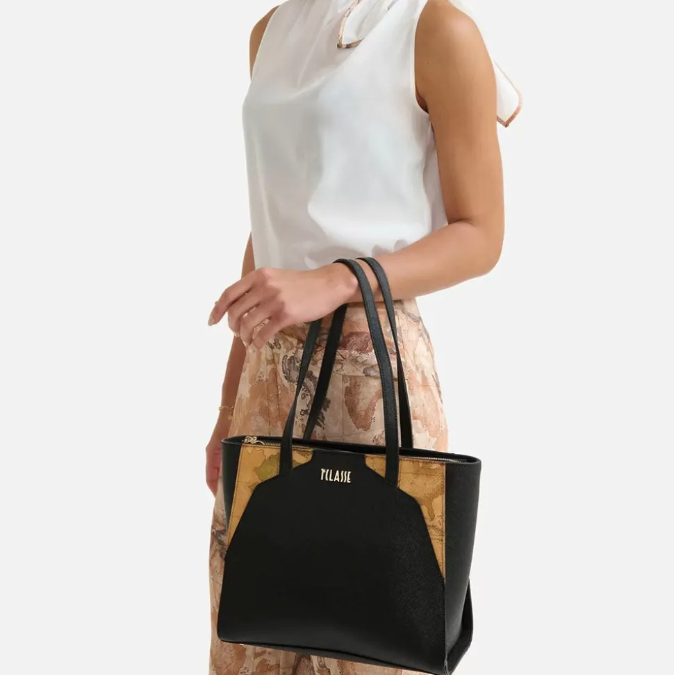 Shopping Bag Media 1A Classe Alviero Martini linea Java City colore Nero LB91