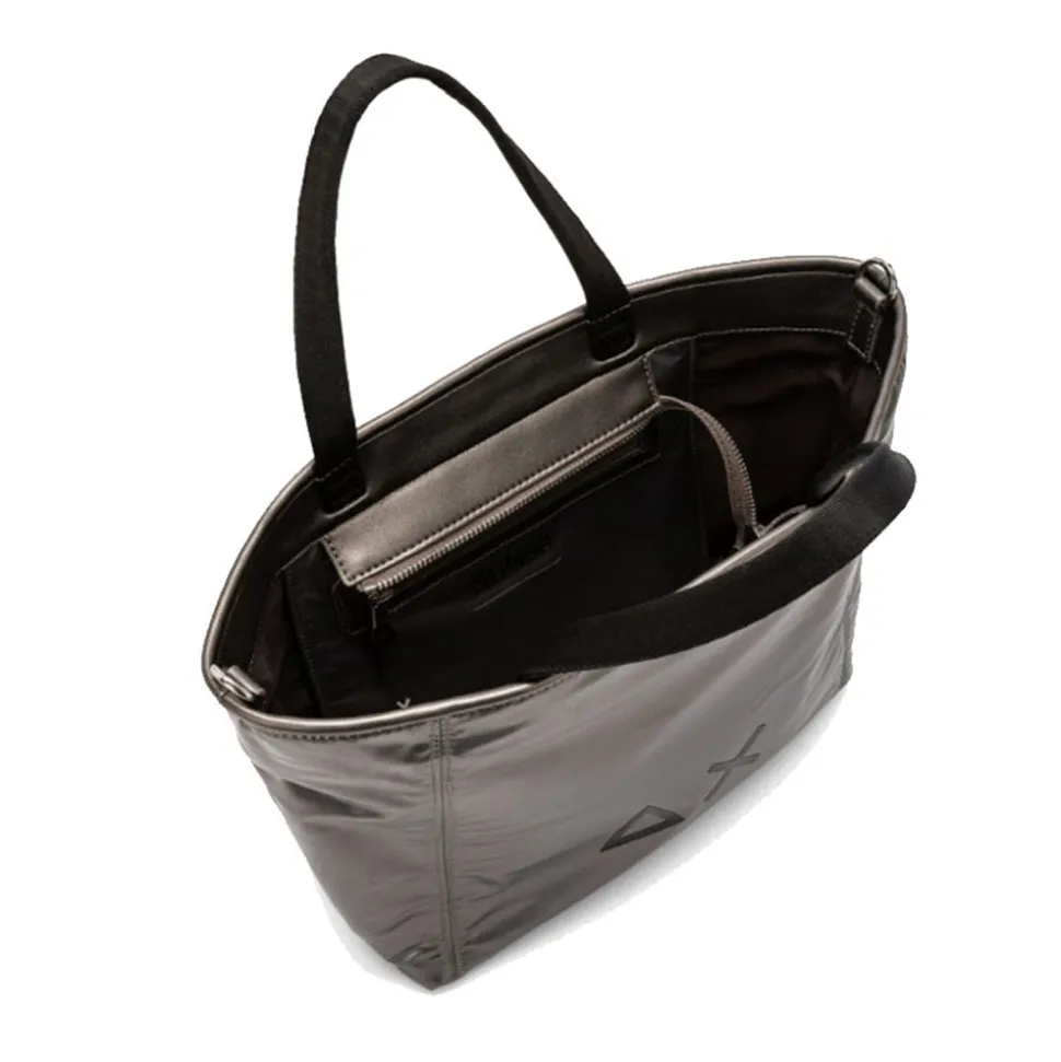 Shopping Bag Small SUN68 linea Jacqueline Laminated Argento