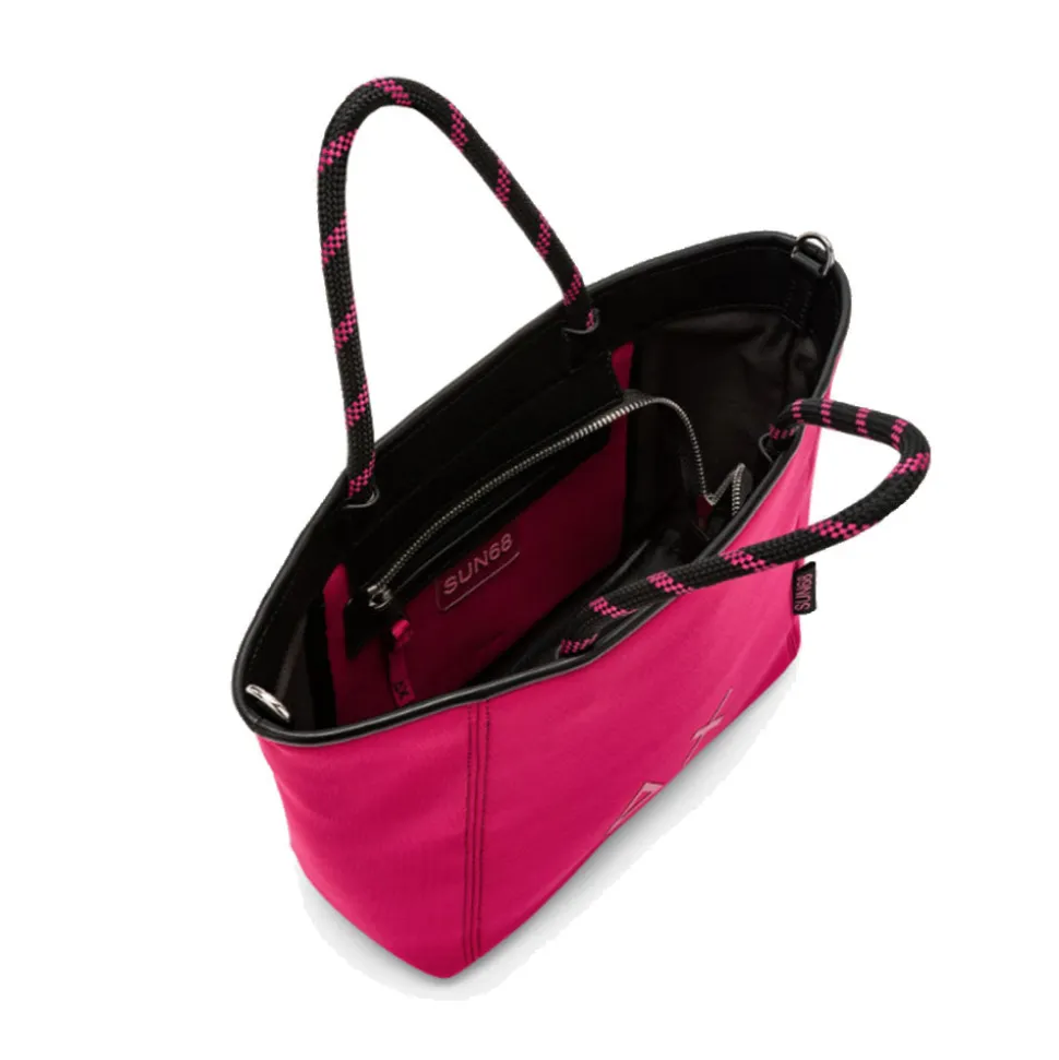 Shopping Bag Small SUN68 linea Jacqueline Neo in Scuba color Ciclamino