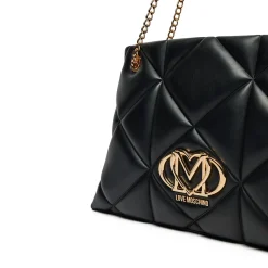 Shopping Bag Trapuntata LOVE MOSCHINO linea Embossed Nero