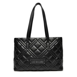 Shopping Bag Trapuntata LOVE MOSCHINO linea Quilted colore Nero con Logo Canna di Fucile JC4373