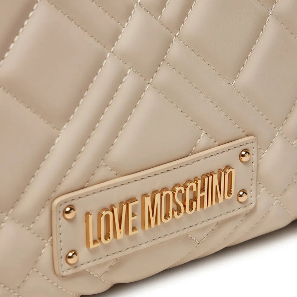 Shopping Bag Trapuntata LOVE MOSCHINO linea Quilted colore Avorio