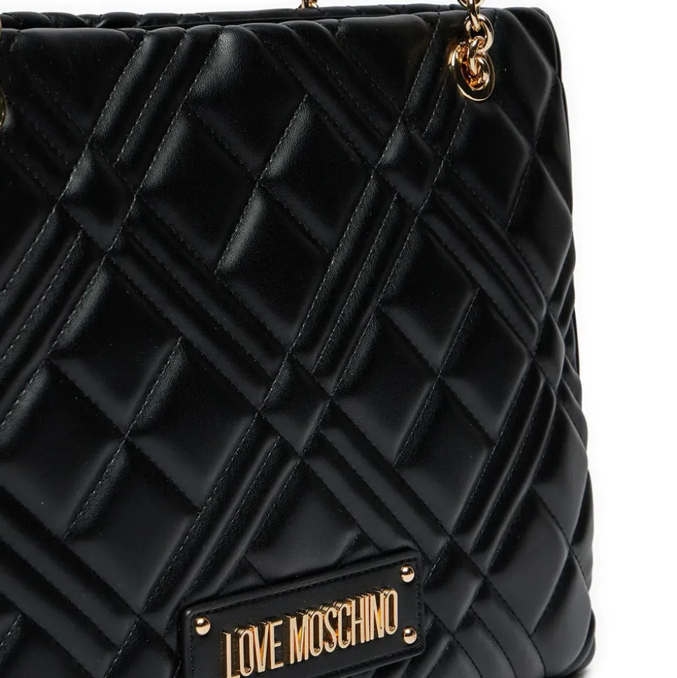 Shopping Bag Trapuntata LOVE MOSCHINO linea Quilted colore Nero