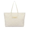 Shopping Bag Trapuntata LOVE MOSCHINO linea Lettering Logo Avorio