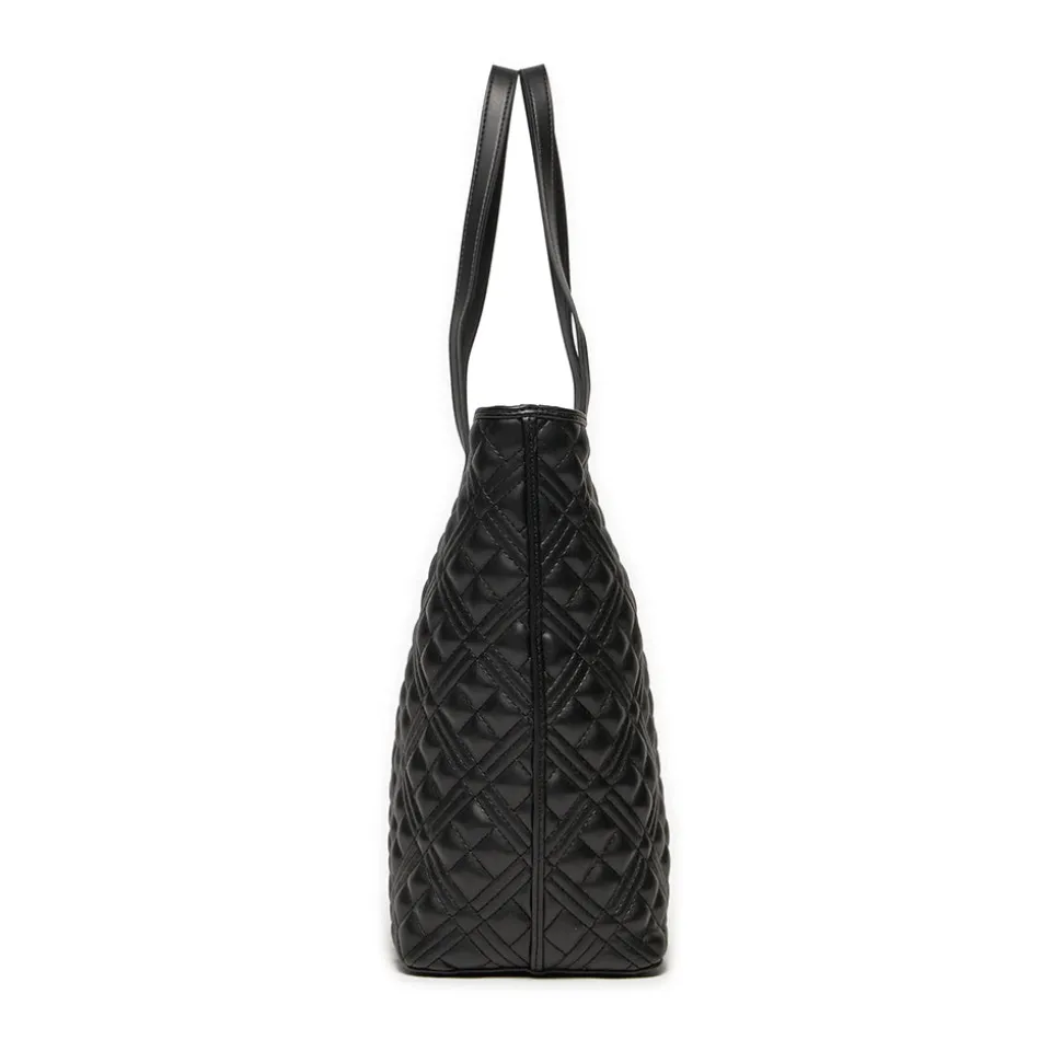 Shopping Bag Trapuntata LOVE MOSCHINO linea Lettering Logo colore Nero