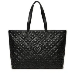 Shopping Bag Trapuntata LOVE MOSCHINO linea Lettering Logo colore Nero