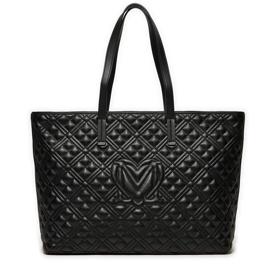 Shopping Bag Trapuntata LOVE MOSCHINO linea Lettering Logo colore Nero