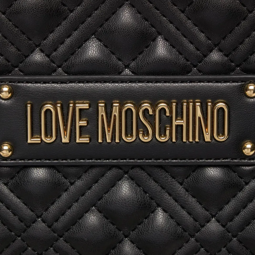 Shopping Bag Trapuntata LOVE MOSCHINO linea Lettering Logo colore Nero