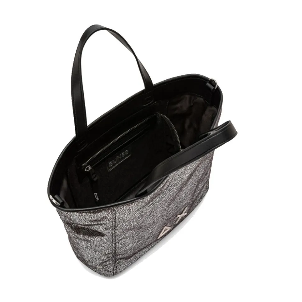 Shopping Bag XS SUN68 linea Jacqueline Glitter Argento