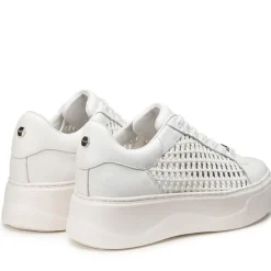 Sneakers Donna CULT Perry 4237 in Pelle Intrecciata Colore Bianco