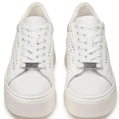 Sneakers Donna CULT Perry 4237 in Pelle Intrecciata Colore Bianco