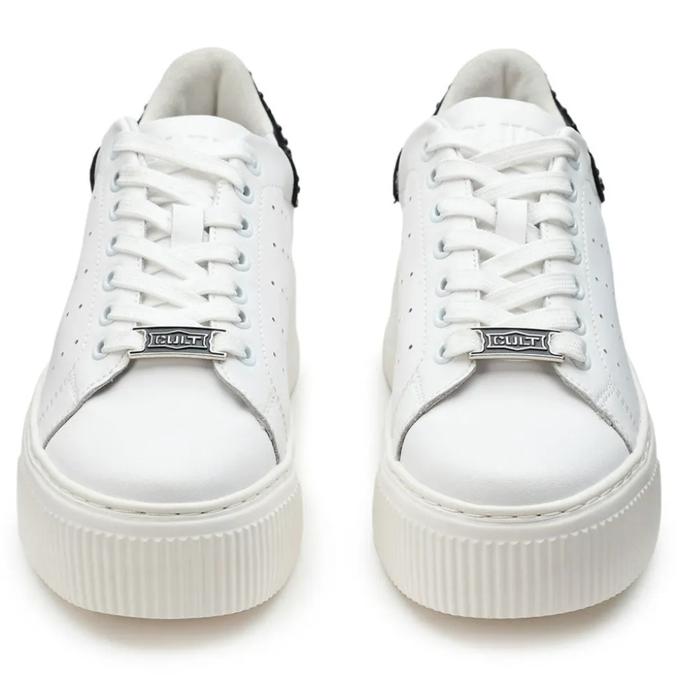 Sneakers Donna CULT Perry 4236 in Pelle Colore White - Black