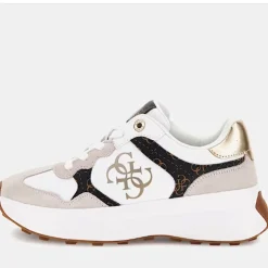 Sneakers Donna GUESS Colore White - Brown Linea Luckei