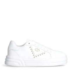 Sneakers Donna LIU JO Cleo 20 in Pelle Bianca con Borchie