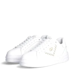 Sneakers Donna LIU JO Cleo 20 in Pelle Bianca con Borchie