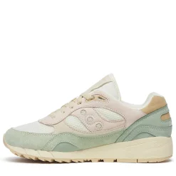 Sneakers Donna SAUCONY Shadow 6000 in Pelle e Tessuto Colore Off White - Blue
