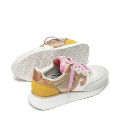 Sneakers Donna WUSHU RUYI Master Sport MS403 Wispy Clouds Blooming Pink Old Yellow e Bronze