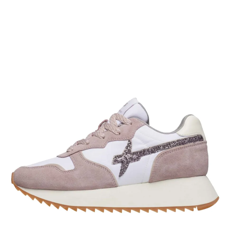 Sneakers Donna W6YZ Jet-W. in Tessuto Tecnico e Suede Shadow Grey e White
