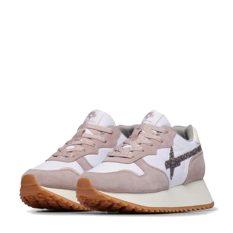 Sneakers Donna W6YZ Jet-W. in Tessuto Tecnico e Suede Shadow Grey e White