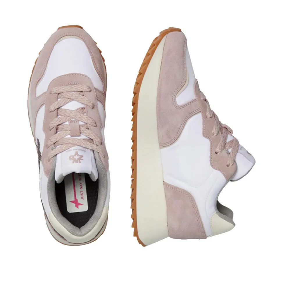 Sneakers Donna W6YZ Jet-W. in Tessuto Tecnico e Suede Shadow Grey e White