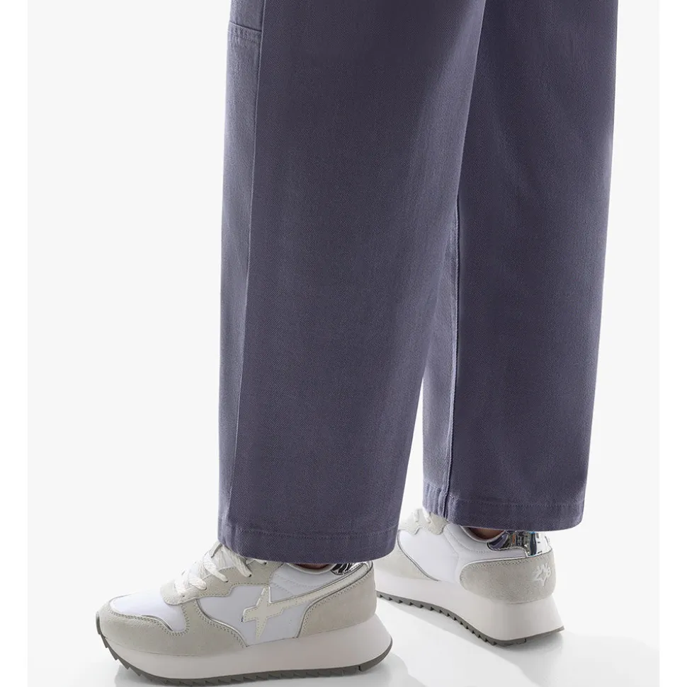 Sneakers Donna W6YZ Jet-W. in Tessuto Tecnico e Suede White e Silver