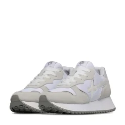 Sneakers Donna W6YZ Jet-W. in Tessuto Tecnico e Suede White e Silver