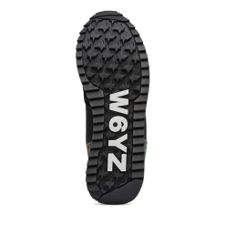Sneakers Donna W6YZ Jet-W. in Tessuto Tecnico e Suede con Inserti Animalier colore Black Platinum
