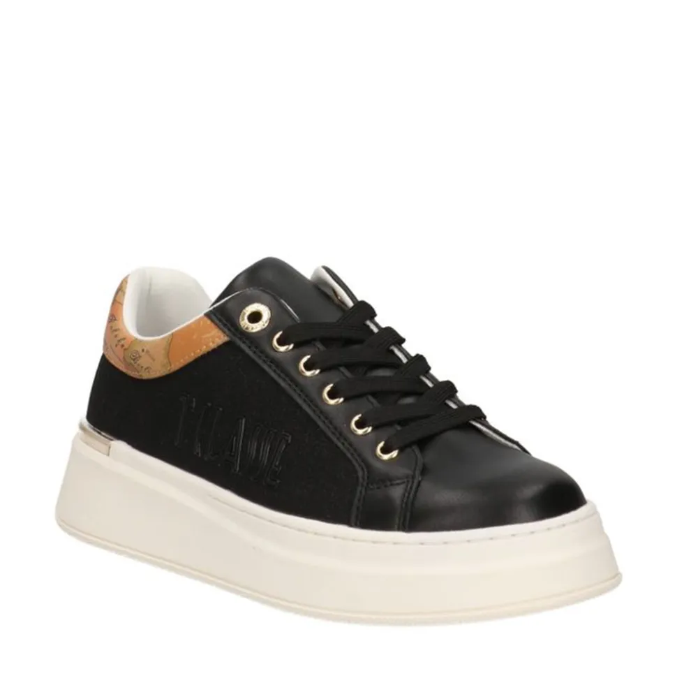 Sneakers Platform 1A Classe Alviero Martini in Lurex Nero 2138
