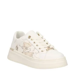 Sneakers Platform 1A Classe Alviero Martini White con Inserti Milk Geo 2134