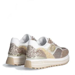 Sneakers Platform Donna LIU JO Maxi Wonder 73 Full Glitter e Inserti in Lurex Gold