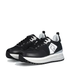 Sneakers Platform Donna LIU JO Maxi Wonder 01 in Pelle e Mesh Black