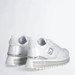 Sneakers Platform Donna LIU JO Maxi Wonder 01 in Pelle e Mesh White