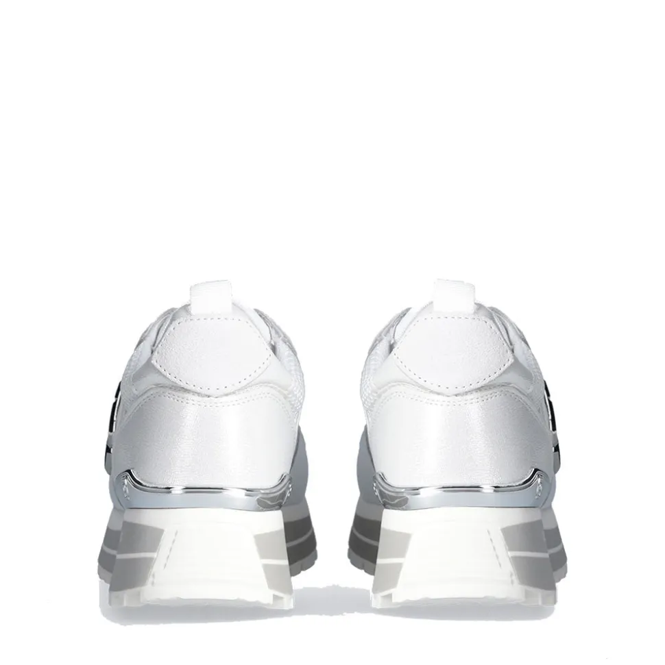 Sneakers Platform Donna LIU JO Maxi Wonder 01 in Pelle e Mesh White