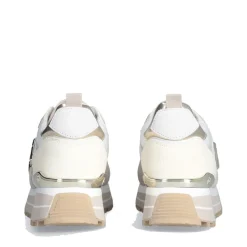 Sneakers Platform Donna LIU JO Maxi Wonder 73 in Suede e Mesh Sand e Yellow