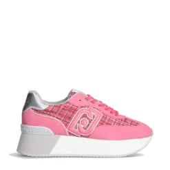 Sneakers Platform Donna LIU JO Dreamy 02 in Suede e Tweed Rosa