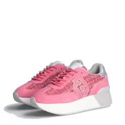Sneakers Platform Donna LIU JO Dreamy 02 in Suede e Tweed Rosa