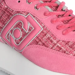 Sneakers Platform Donna LIU JO Dreamy 02 in Suede e Tweed Rosa