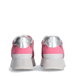 Sneakers Platform Donna LIU JO Dreamy 02 in Suede e Tweed Rosa