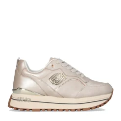 Sneakers Platform Donna LIU JO Maxi Wonder 73 in Pelle Laminata Avorio
