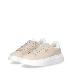 Sneakers Platform LIU JO Babol 01 Beige con Logo Embossed All Over