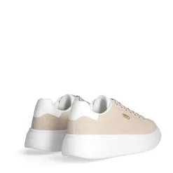 Sneakers Platform LIU JO Babol 01 Beige con Logo Embossed All Over