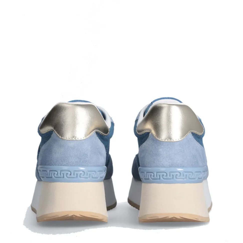 Sneakers Platform LIU JO Dreamy 02 in Denim e Suede color Denim