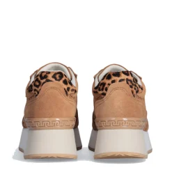 Sneakers Platform LIU JO Dreamy 11 in Pelle Laminata e Traforata Marrone